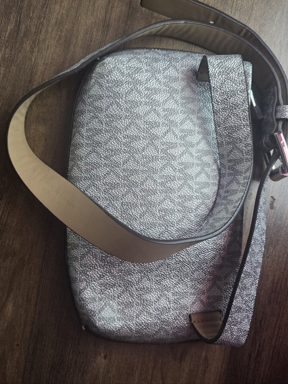 Michael Kors Silver Monogram Wristlet Clutch - Picture 3 of 4